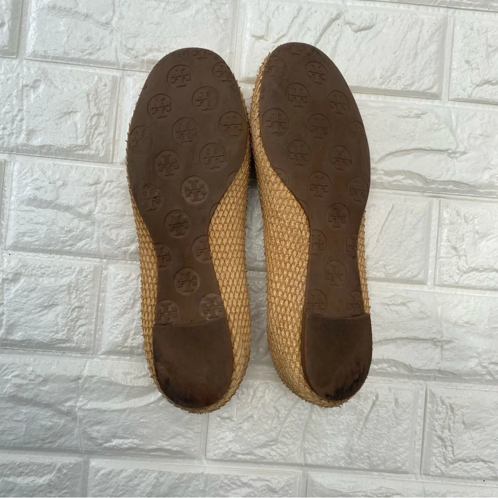 TORY BURCH  Python Embossed Leather Minnie Scrunch Ballet Flats